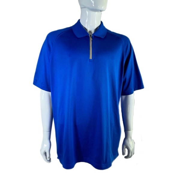 Adidas Men’s Royal Blue Performance Wear Clima Cool Golf Polo Shirt - Picture 1 of 6